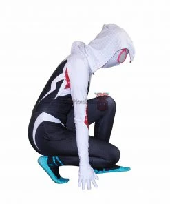 OneHeroSuits Gwen Stacy Spider Suit Into The Spider Verse Gwen Cosplay Bodysuit Zentai/Jumpsuit