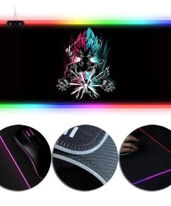 OneHeroSuits Vegeta Super Saiyan Printed LED Mouse Pad Large Extended Mousepad