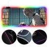 OneHeroSuits RGB LED Gaming Extended Mouse Pad Demon Slayer Wind Pillar Sanemi Shinazugawa Printing