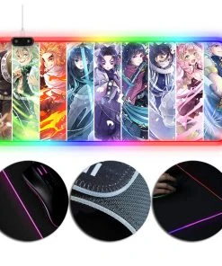 OneHeroSuits Demon Slayer All Hashira Characters Printed RGB Gaming Mouse Pad Extra Large