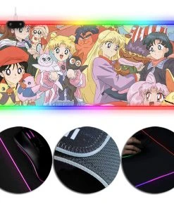 OneHeroSuits Sailor Moon LED Mouse Pad Creative Painting Large Extended Mousepad