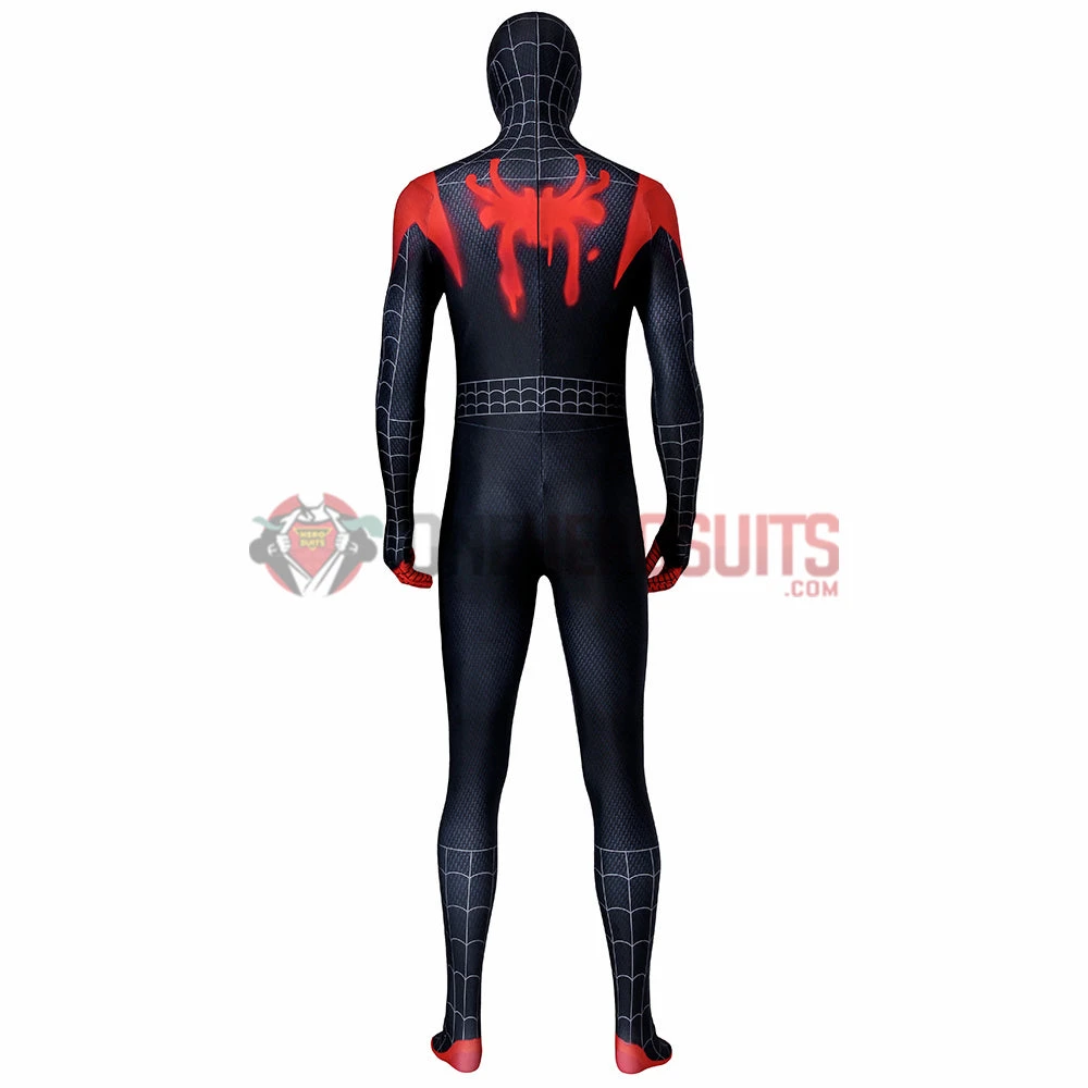 OneHeroSuits Zentai/Jumpsuit Spider-Man Into The Spider-Verse Miles Morales Cosplay Costume HD Printed Jumpsuits