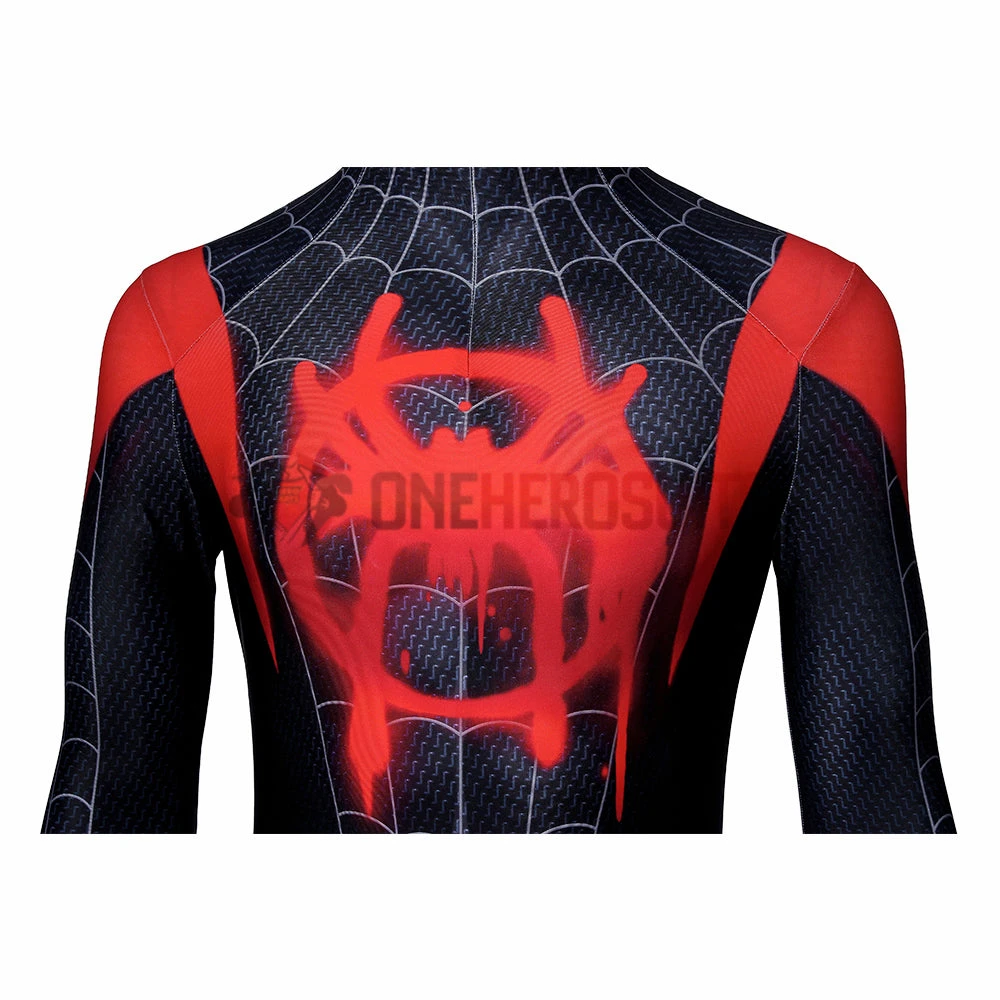 OneHeroSuits Zentai/Jumpsuit Spider-Man Into The Spider-Verse Miles Morales Cosplay Costume HD Printed Jumpsuits