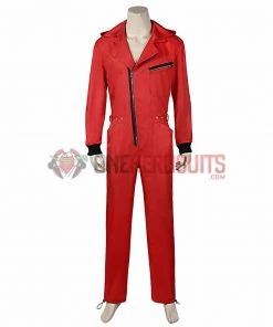 OneHeroSuits Costumes Money Heist S5 Cosplay Costume La Casa De Pape Red Suit