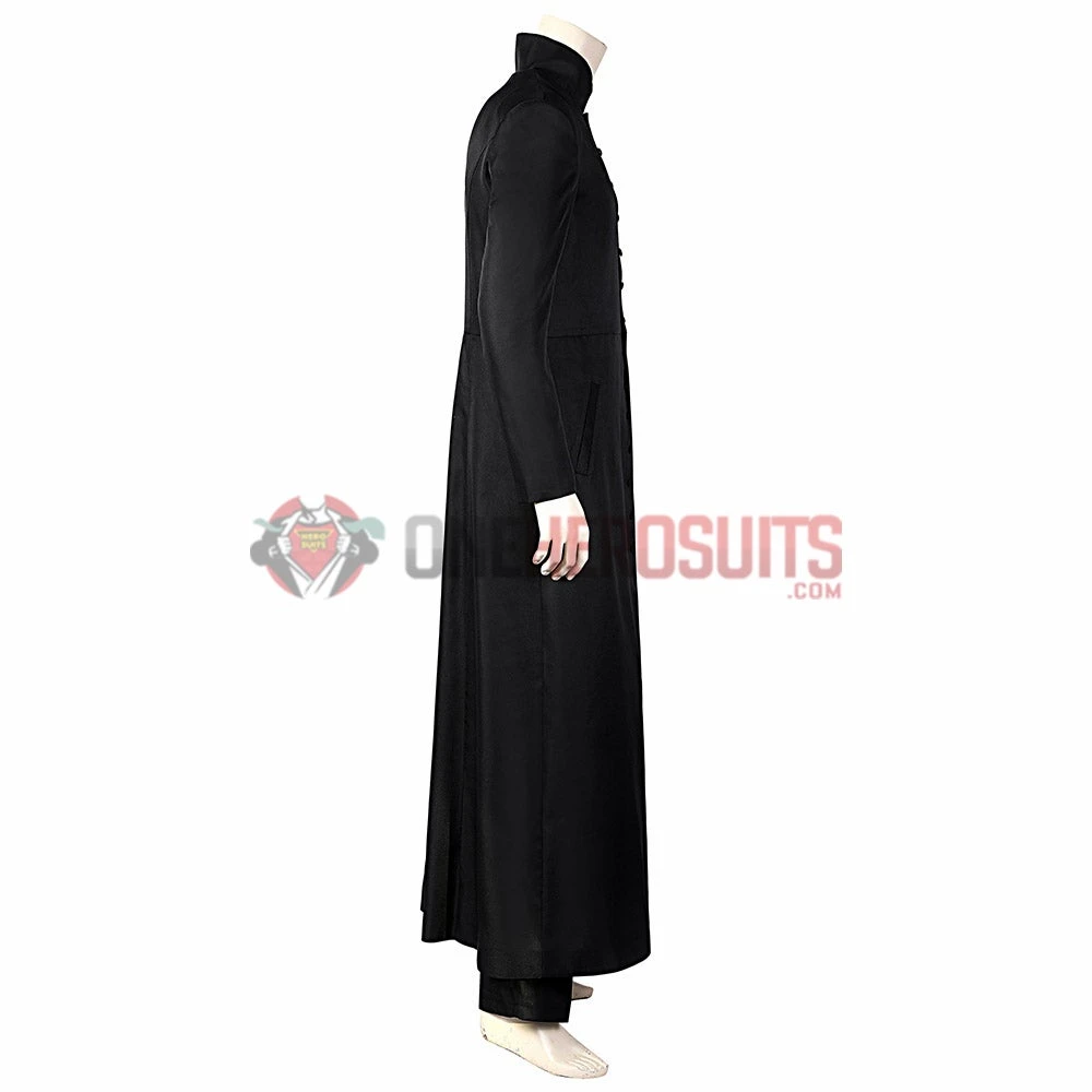 OneHeroSuits The Matrix 2 Cosplay Costume Reloaded Revolutions Neo Black Suit