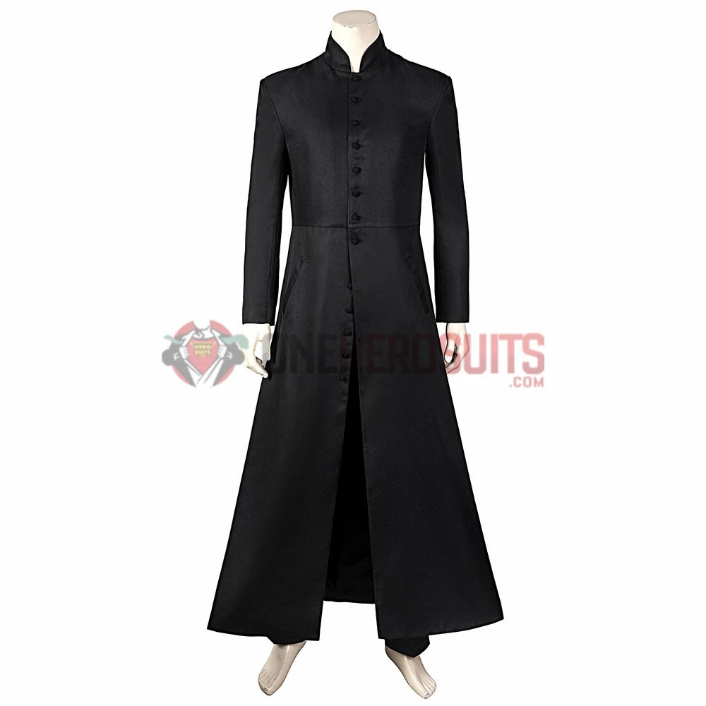 OneHeroSuits The Matrix 2 Cosplay Costume Reloaded Revolutions Neo Black Suit