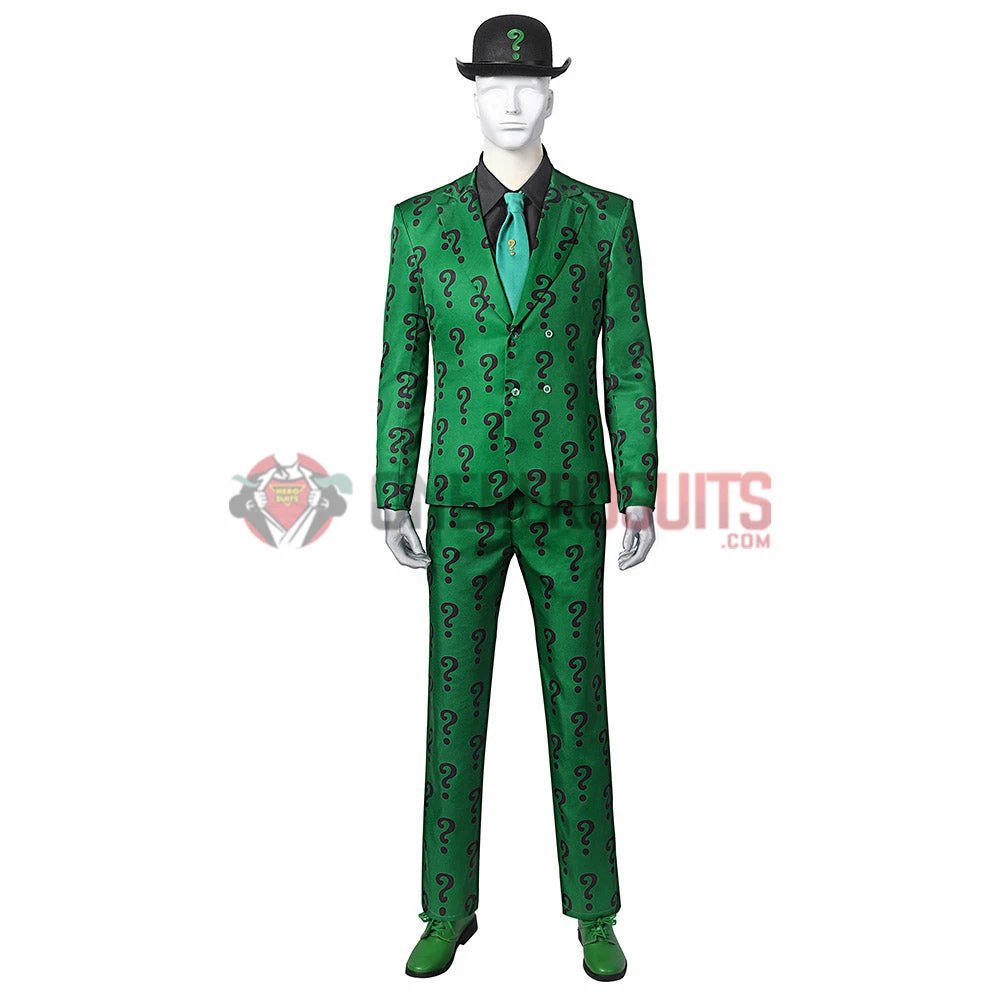 OneHeroSuits Costumes Edward Nygma Cospaly Boots 1960s Batman Riddler Shoes