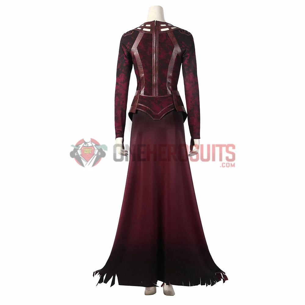 OneHeroSuits Scarlet Witch Wanda Cosplay Costumes Battle Damaged Edition Halloween Suits
