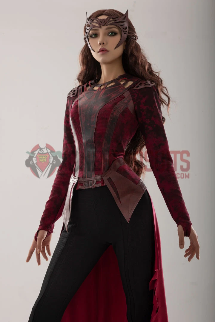 OneHeroSuits Scarlet Witch Wanda Cosplay Costumes Battle Damaged Edition Halloween Suits