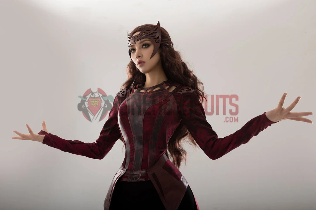 OneHeroSuits Scarlet Witch Wanda Cosplay Costumes Battle Damaged Edition Halloween Suits