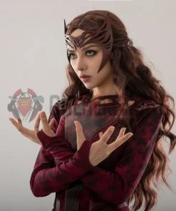 OneHeroSuits Scarlet Witch Wanda Cosplay Costumes Battle Damaged Edition Halloween Suits