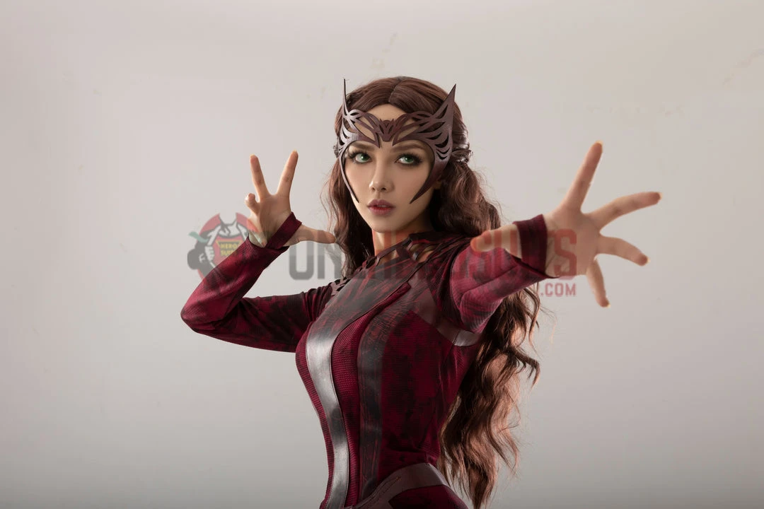 OneHeroSuits Scarlet Witch Wanda Cosplay Costumes Battle Damaged Edition Halloween Suits