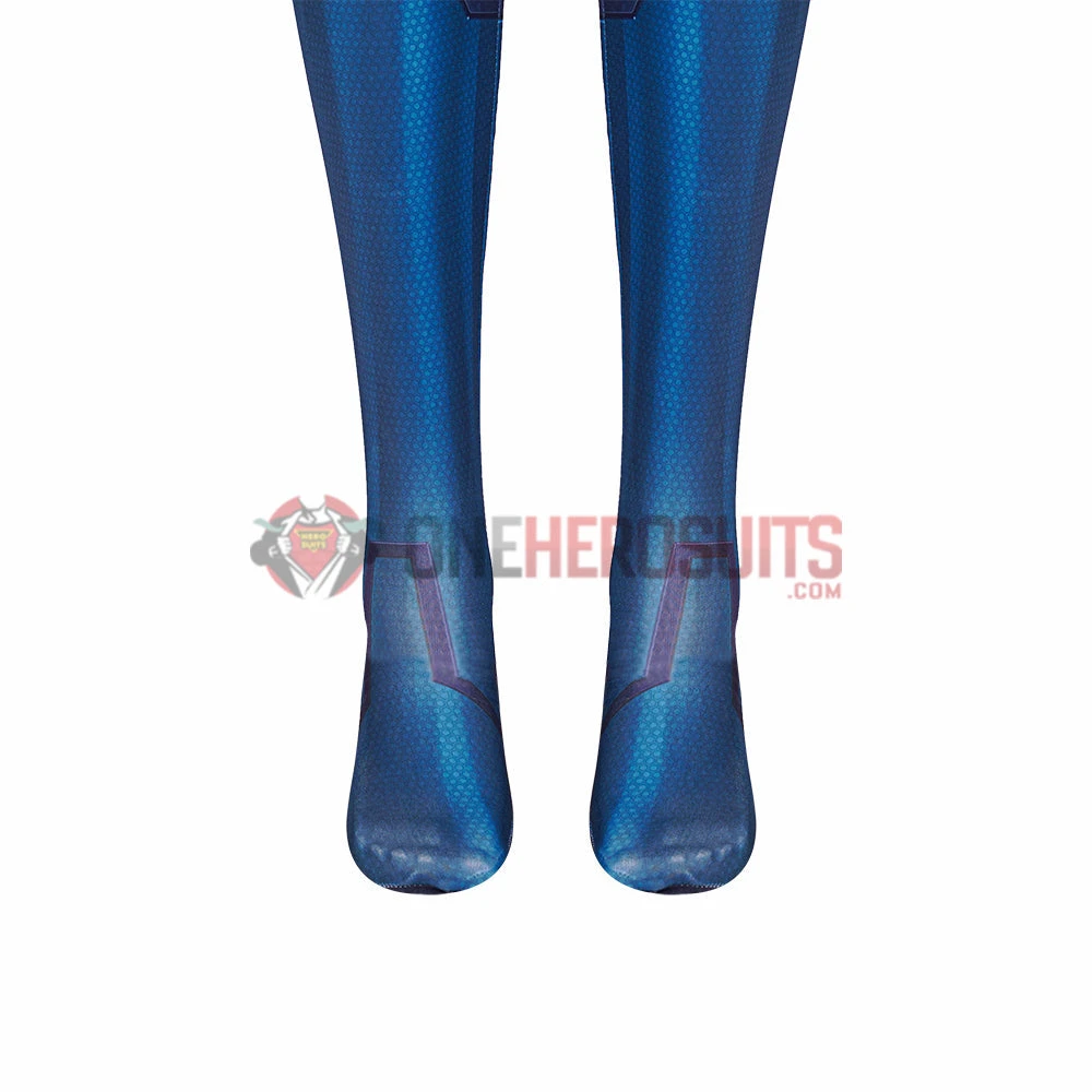 OneHeroSuits Costumes Metroid Cosplay Costume Samus Aran Blue Jumpsuits