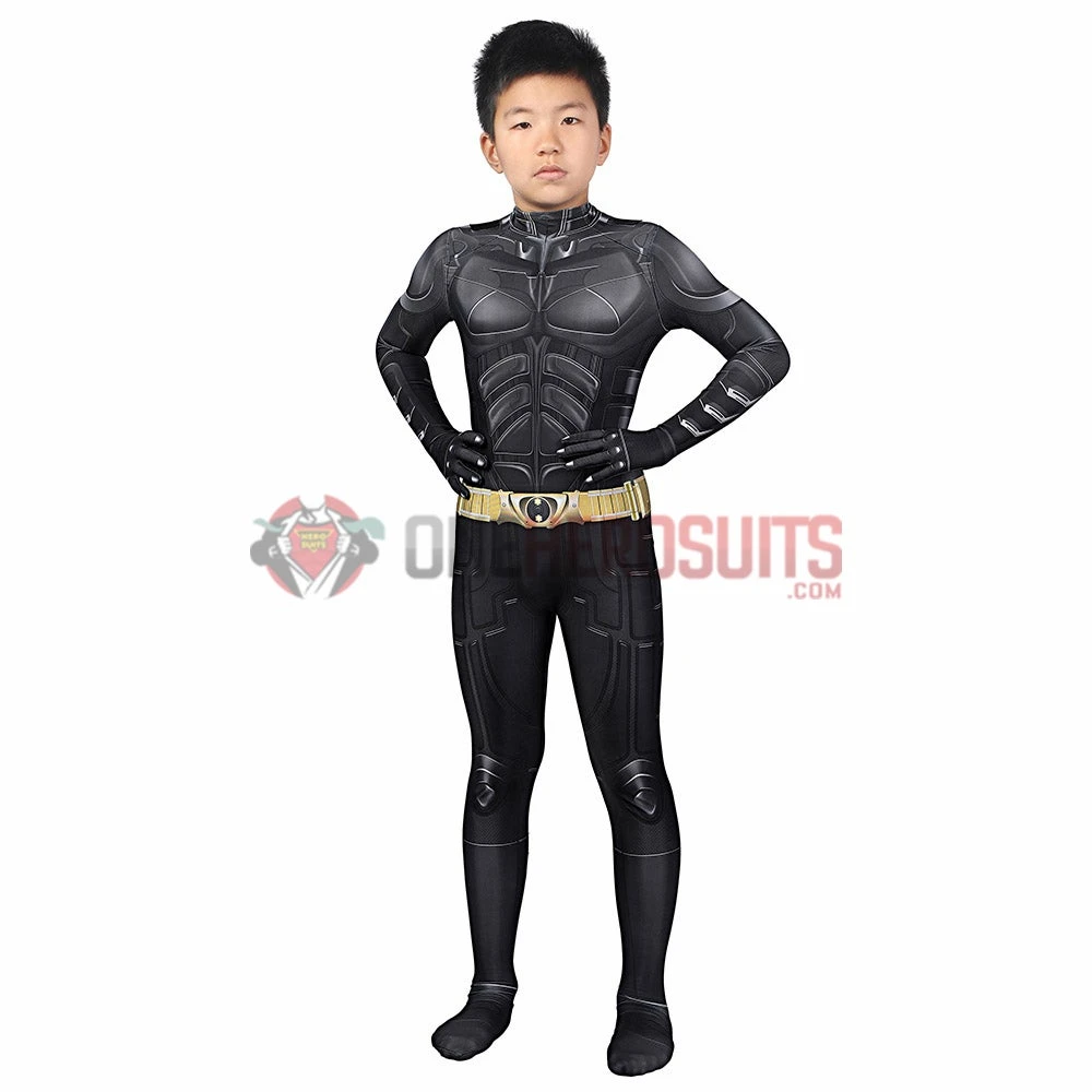 OneHeroSuits Entry-level Cosplay Bodysuit & Zentai Kids Batman Bruce Wayne Cosplay Suit The Dark Knight Rises Spandex BodySuit