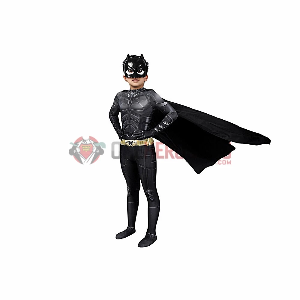 OneHeroSuits Entry-level Cosplay Bodysuit & Zentai Kids Batman Bruce Wayne Cosplay Suit The Dark Knight Rises Spandex BodySuit