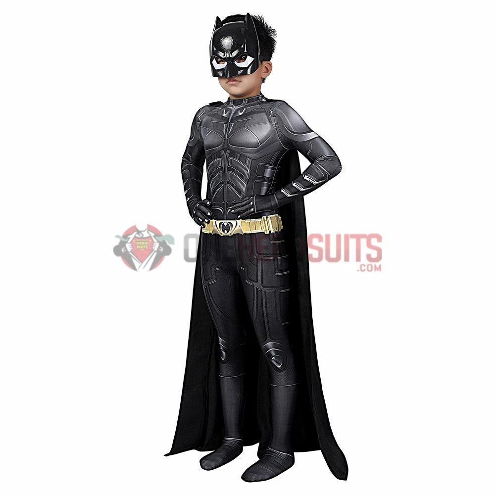 OneHeroSuits Entry-level Cosplay Bodysuit & Zentai Kids Batman Bruce Wayne Cosplay Suit The Dark Knight Rises Spandex BodySuit