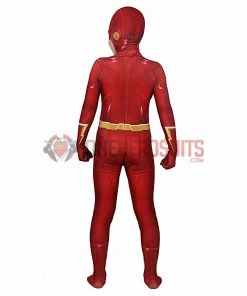 OneHeroSuits Kids Flash Season 5 Cosplay Suit Barry Allen Spandex BodySuit