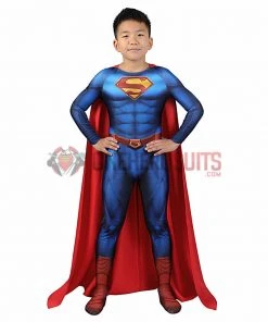 OneHeroSuits Kids Cosplay Kids Superman And Lois Cosplay Suit Superman Spandex BodySuit