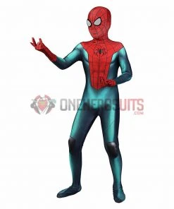 OneHeroSuits Kids Spider-man Cosplay Suit Miles Morales PS5 Great Responsibility Spandex BodySuit