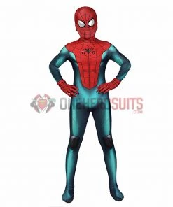 OneHeroSuits Kids Spider-man Cosplay Suit Miles Morales PS5 Great Responsibility Spandex BodySuit