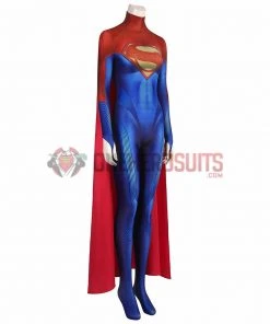 OneHeroSuits Costumes Supergirl Kara Zor-El Cosplay Costume 3D Printed Jumpsuits With Cloak