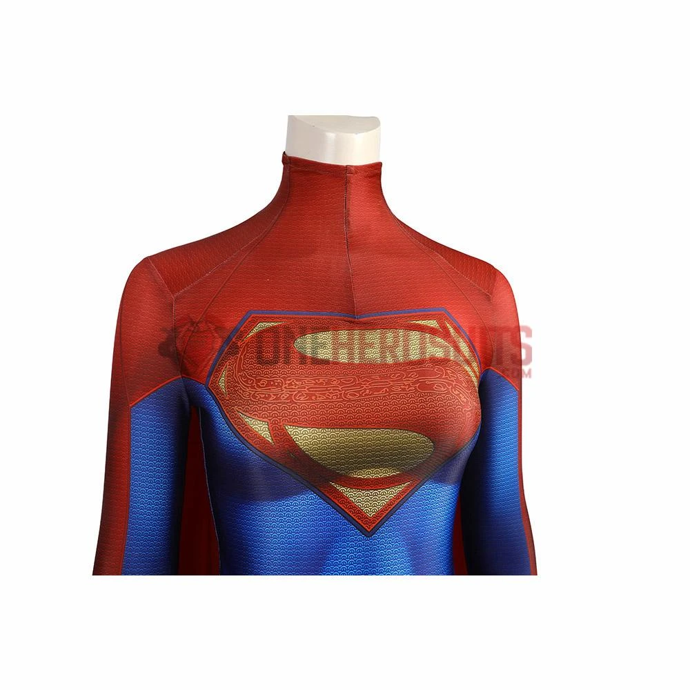 OneHeroSuits Costumes Supergirl Kara Zor-El Cosplay Costume 3D Printed Jumpsuits With Cloak