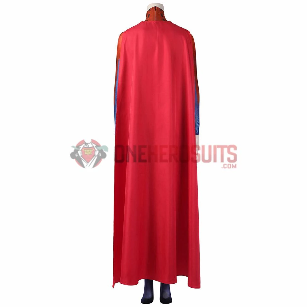 OneHeroSuits Costumes Supergirl Kara Zor-El Cosplay Costume 3D Printed Jumpsuits With Cloak