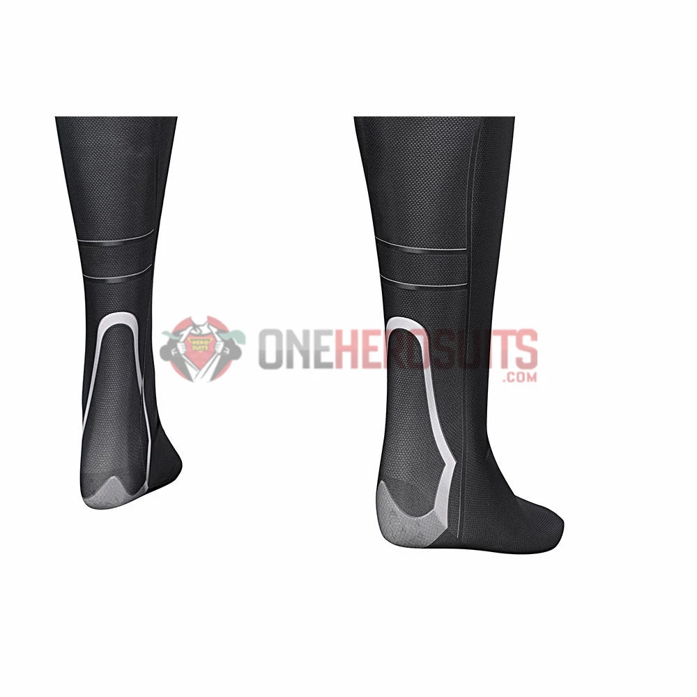 OneHeroSuits Spider Man Miles Morales PS5 Cosplay Suit Symbiote Black Spandex Bodysuit