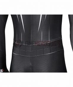 OneHeroSuits Spider Man Miles Morales PS5 Cosplay Suit Symbiote Black Spandex Bodysuit