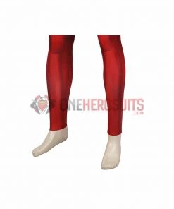 OneHeroSuits Costumes The Flash S8 Spandex Cosplay Bodysuit With Gold Boots