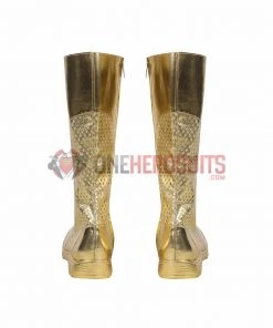 OneHeroSuits Costumes The Flash S8 Spandex Cosplay Bodysuit With Gold Boots