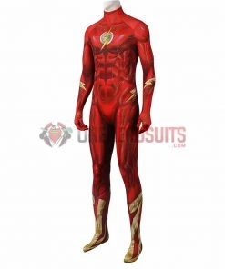 OneHeroSuits Costumes The Flash Cosplay Costume Barry Allen 3D Printed Jumpsuit