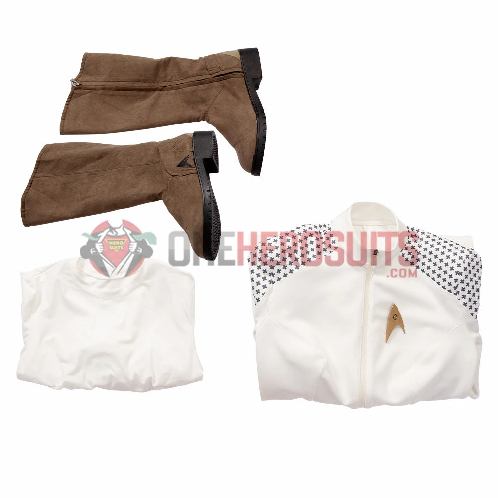 OneHeroSuits Star Trek Cosplay Costumes Nurse Chapel White Top Level Suits