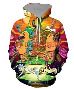 OneHeroSuits Rick And Morty Hoodies Creative 3D Print Hooded Sweatshirt Collection
