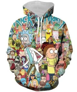 OneHeroSuits Rick And Morty Hoodies Creative 3D Print Hooded Sweatshirt Collection