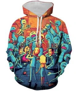 OneHeroSuits Rick And Morty Hoodies Creative 3D Print Hooded Sweatshirt Collection