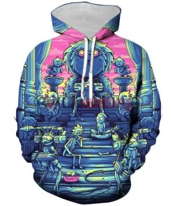 OneHeroSuits Rick And Morty Hoodies Creative 3D Print Hooded Sweatshirt Collection