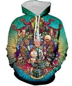 OneHeroSuits Rick And Morty Hoodies Creative 3D Print Hooded Sweatshirt Collection