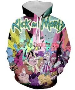 OneHeroSuits Rick And Morty Hoodies Creative 3D Print Hooded Sweatshirt Collection