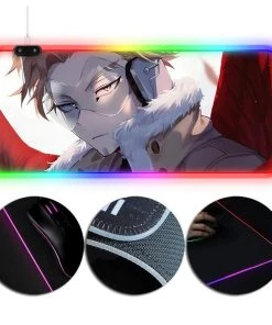 OneHeroSuits My Hero Academia Hawk Keigo Takami Printing RGB LED Gaming Extended Mouse Pad