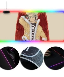 OneHeroSuits My Hero Academia Hawk Keigo Takami Printing RGB LED Gaming Extended Mouse Pad