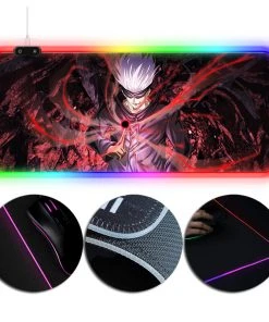 OneHeroSuits Sorcery Fight Mouse Pad Jujutsu Kaisen Satoru Gojo Printed RGB Gaming Mouse Pad