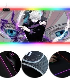 OneHeroSuits Sorcery Fight LED Mouse Pad Satoru Gojo Painting Full Desktop Mousepad